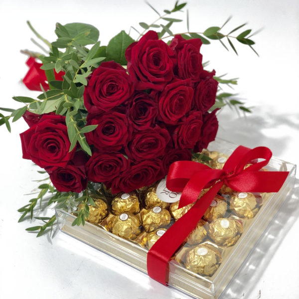 punased roosid ja Ferrerosuur